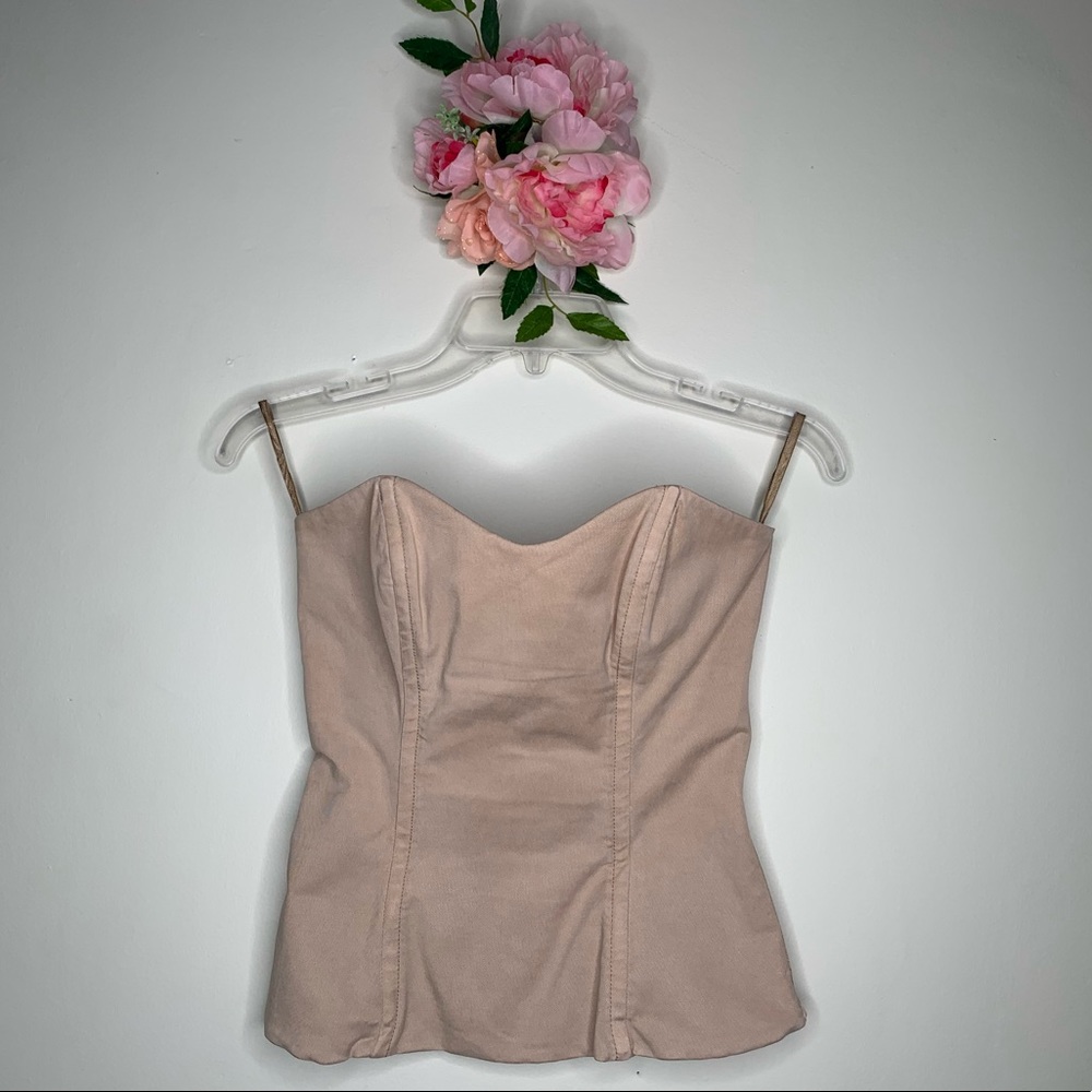 French Connection Ribbed Strapless Corset